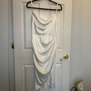 White Satin Dress